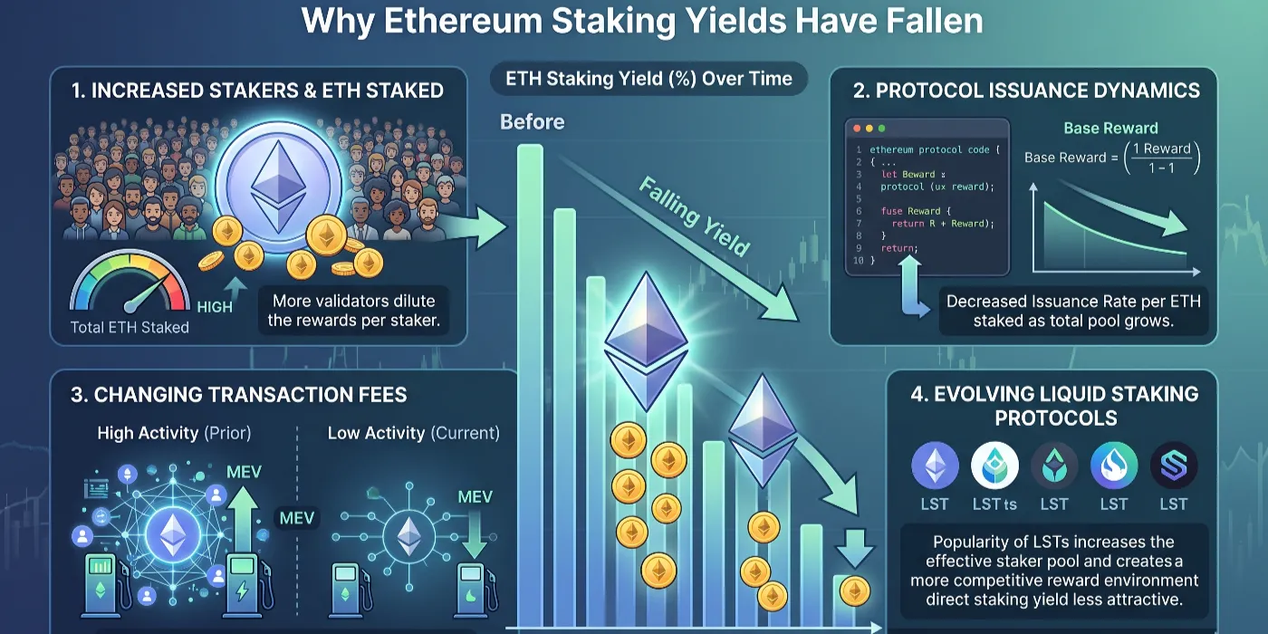 How Does Ethereum Work? The Mechanics Most Explainers Skip 14 Why Ethereum Staking Yield Fell