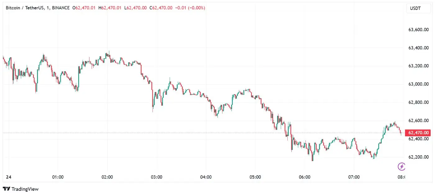 Bitcoin Price (24 June 2024)