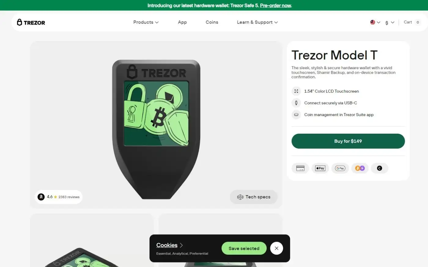 Trezor Model T 