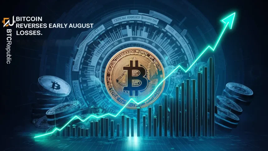 Bitcoin Reverses Early August Losses