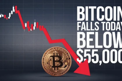 Bitcoin (BTC) Falls Today Below $55,000