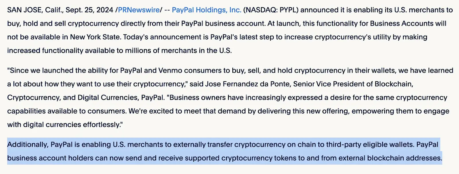 PayPal Permits Business Account Holders In The US To Buy, Hold, And Sell Crypto