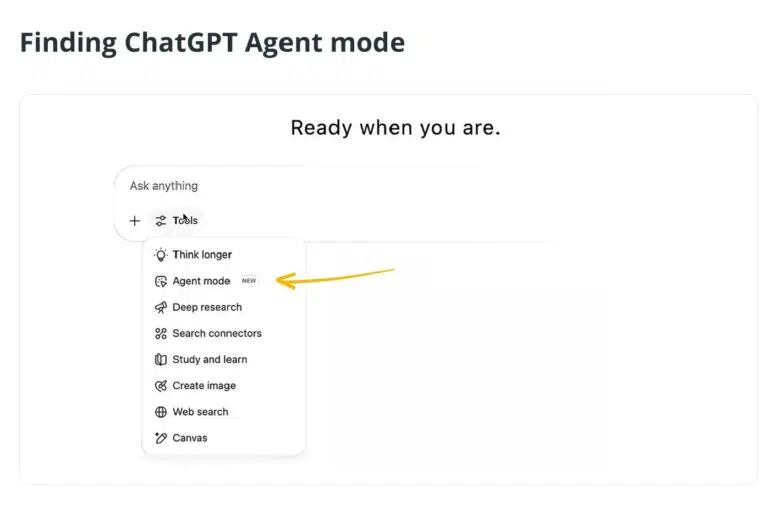 ChatGPT Agent Mode