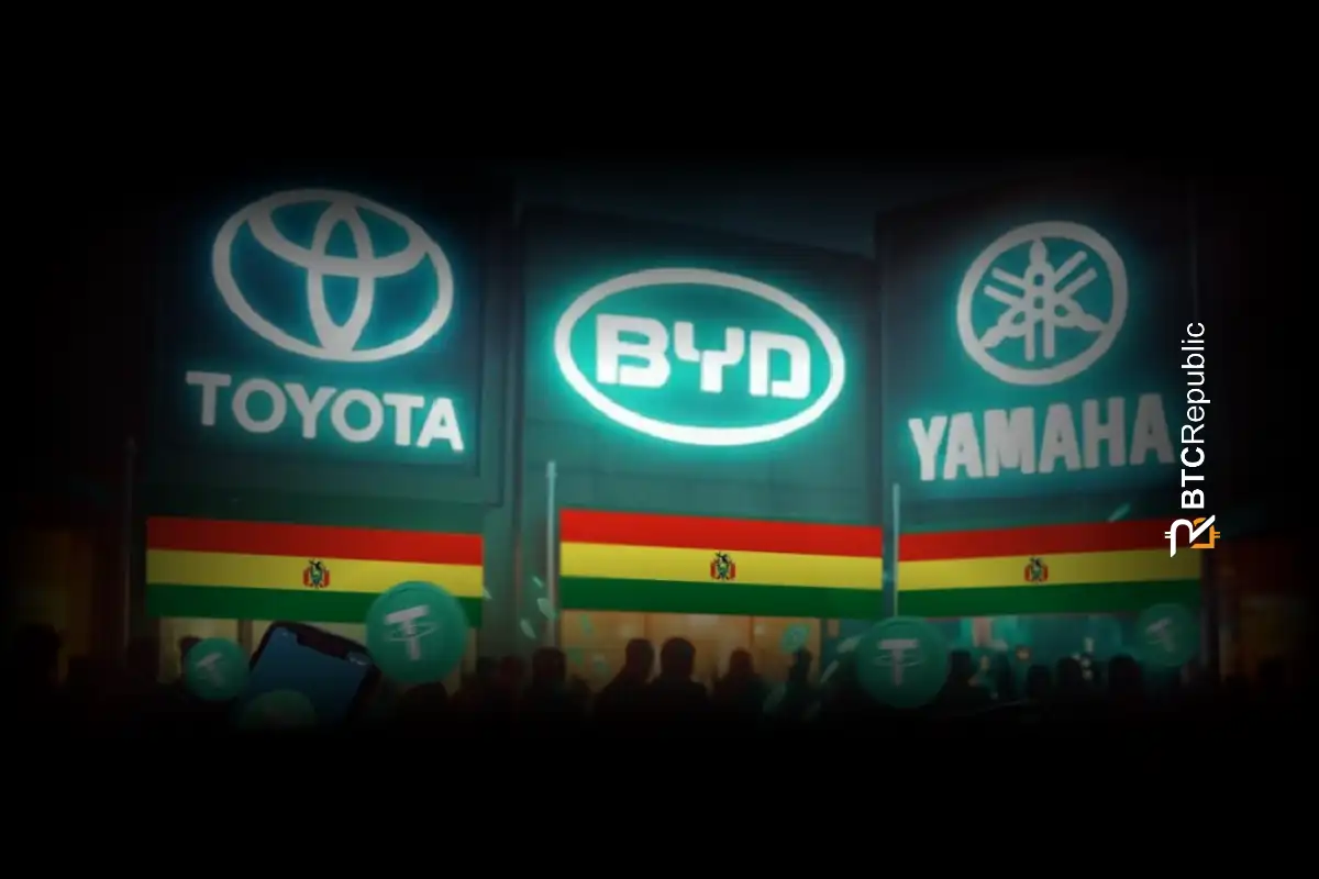 Toyota, Yamaha, BYD Accept Tether in Bolivia as USD Reserves Shrink