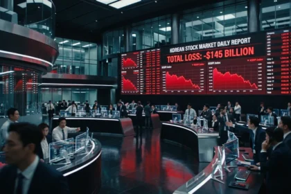 South Korean Stocks Lose Around $145 Billion in One Day