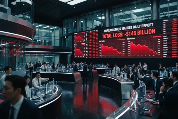 South Korean Stocks Lose Around $145 Billion in One Day
