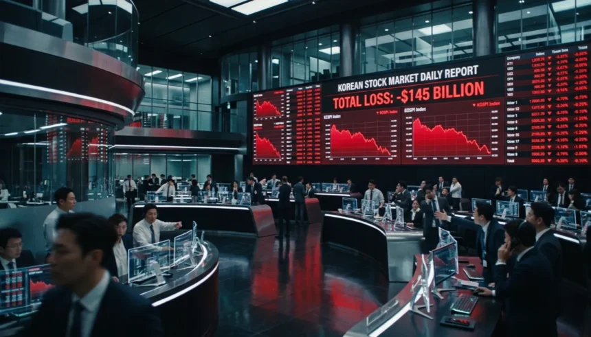 South Korean Stocks Lose Around $145 Billion in One Day