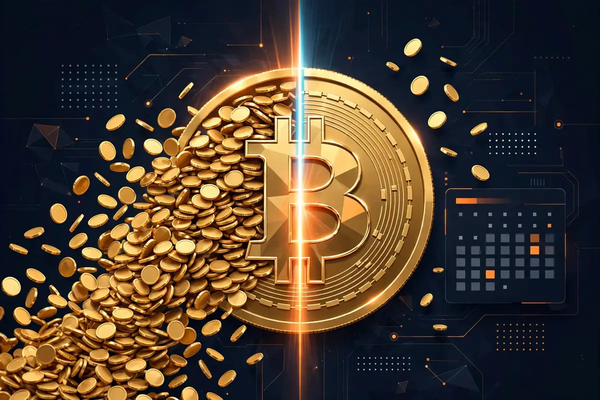 Bitcoin 2028 halving supply shock illustration