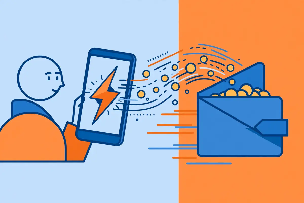 Lightning Network instant Bitcoin payment at online checkout