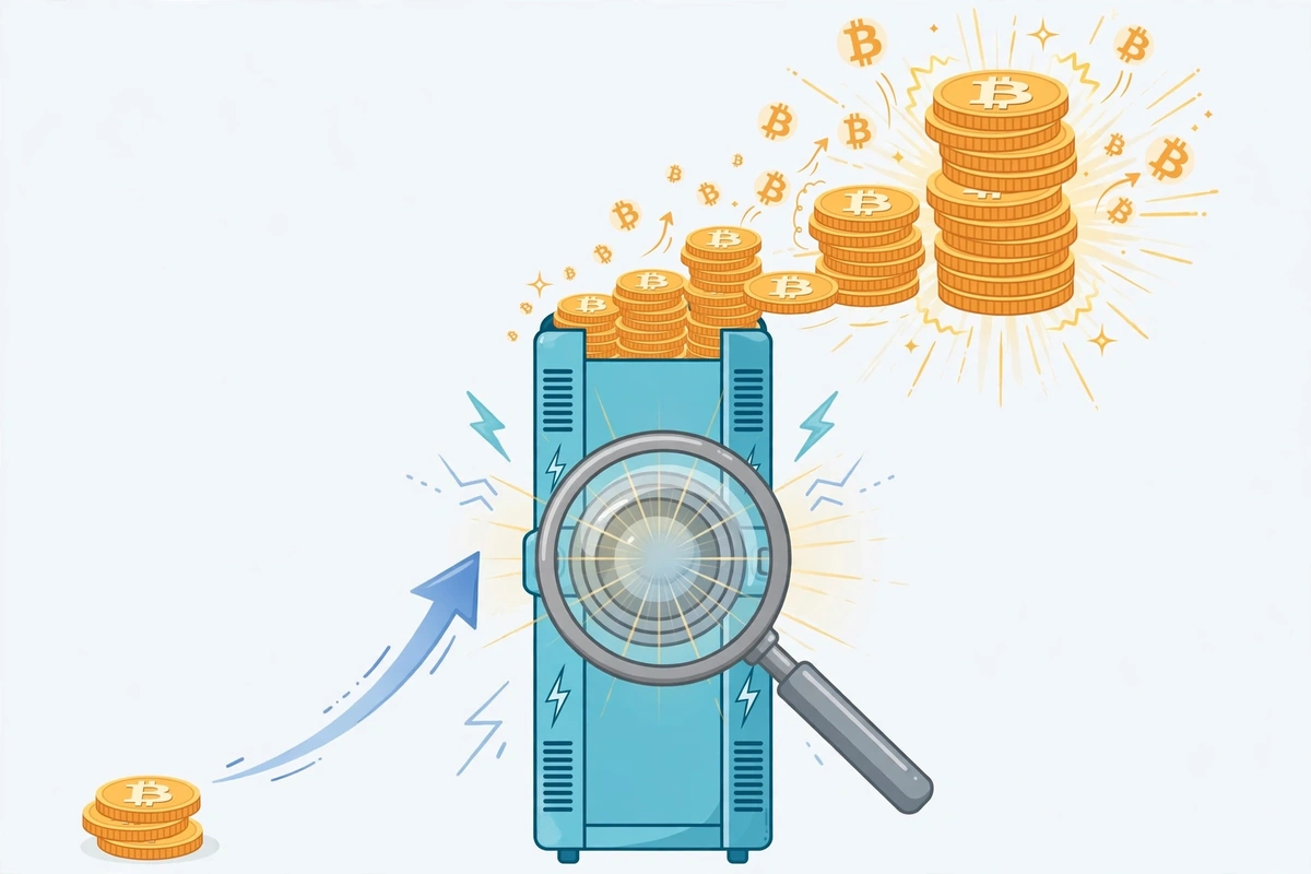 Illustration showing how leverage multiplies crypto trading exposure from a small margin base